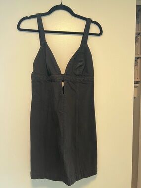 Re/Done Black Dress with V-Neck